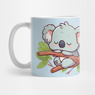 cute koala sleeping sitting up Mug